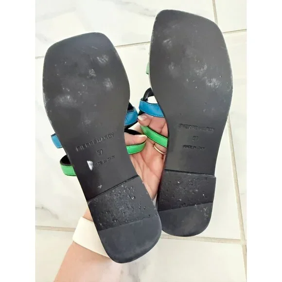 PIERRE HARDY Kaliste Sandals Green Blue EU 37 - Picture 4 of 9